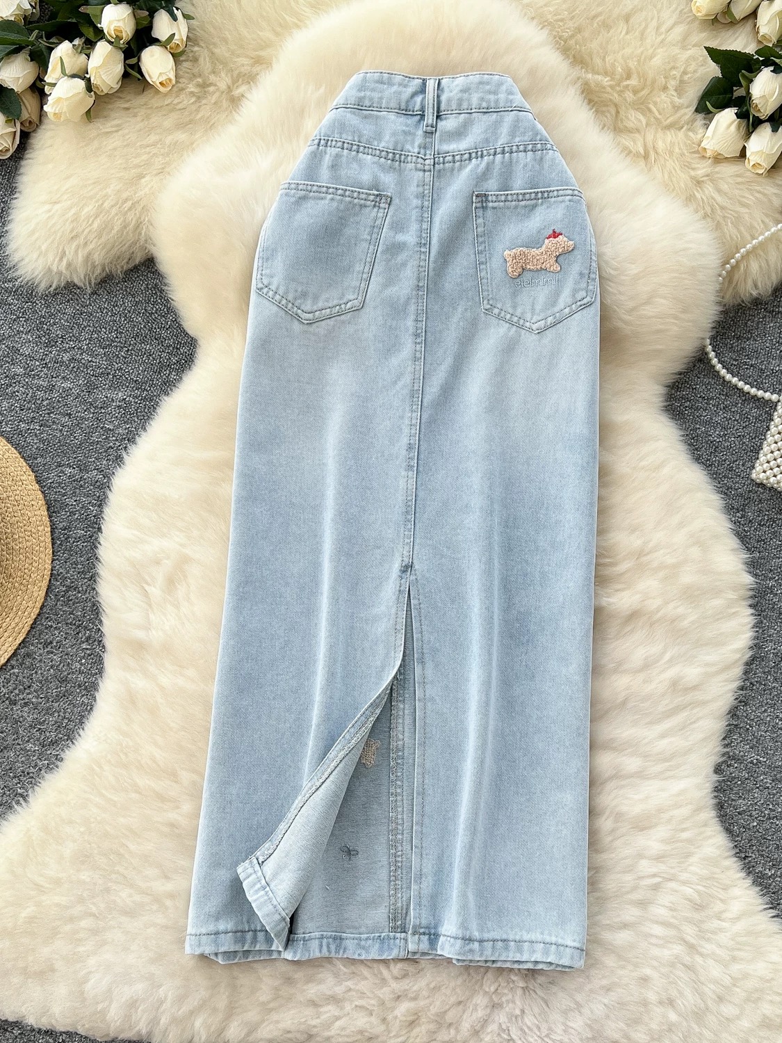 She has all access denim skirt DS110 images